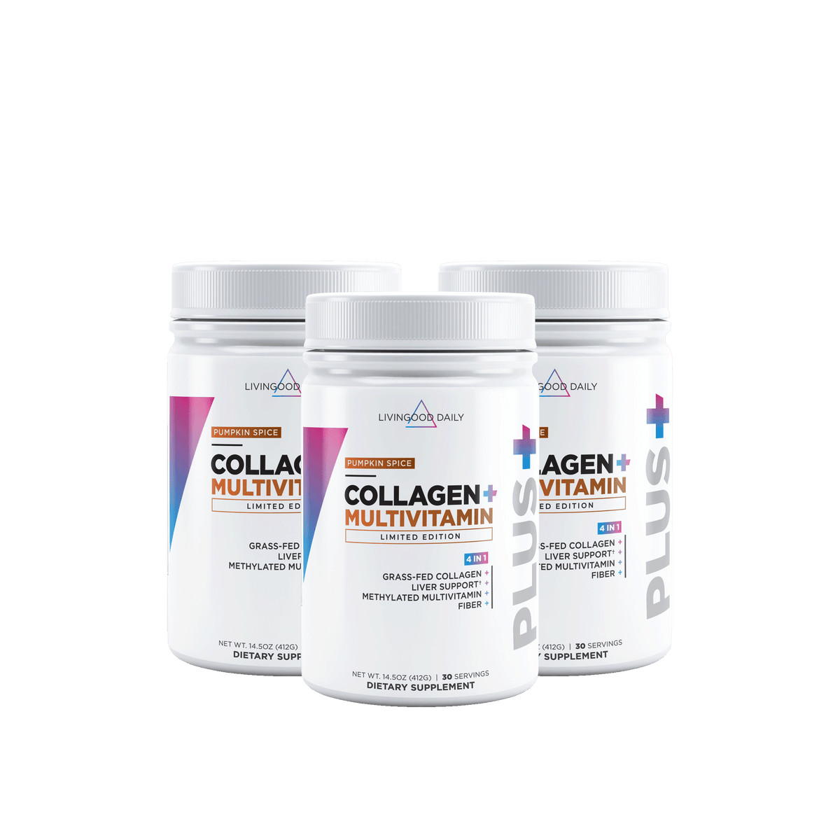 Livingood Daily Collagen + Multivitamin (Pumpkin Spice) 3-Pack