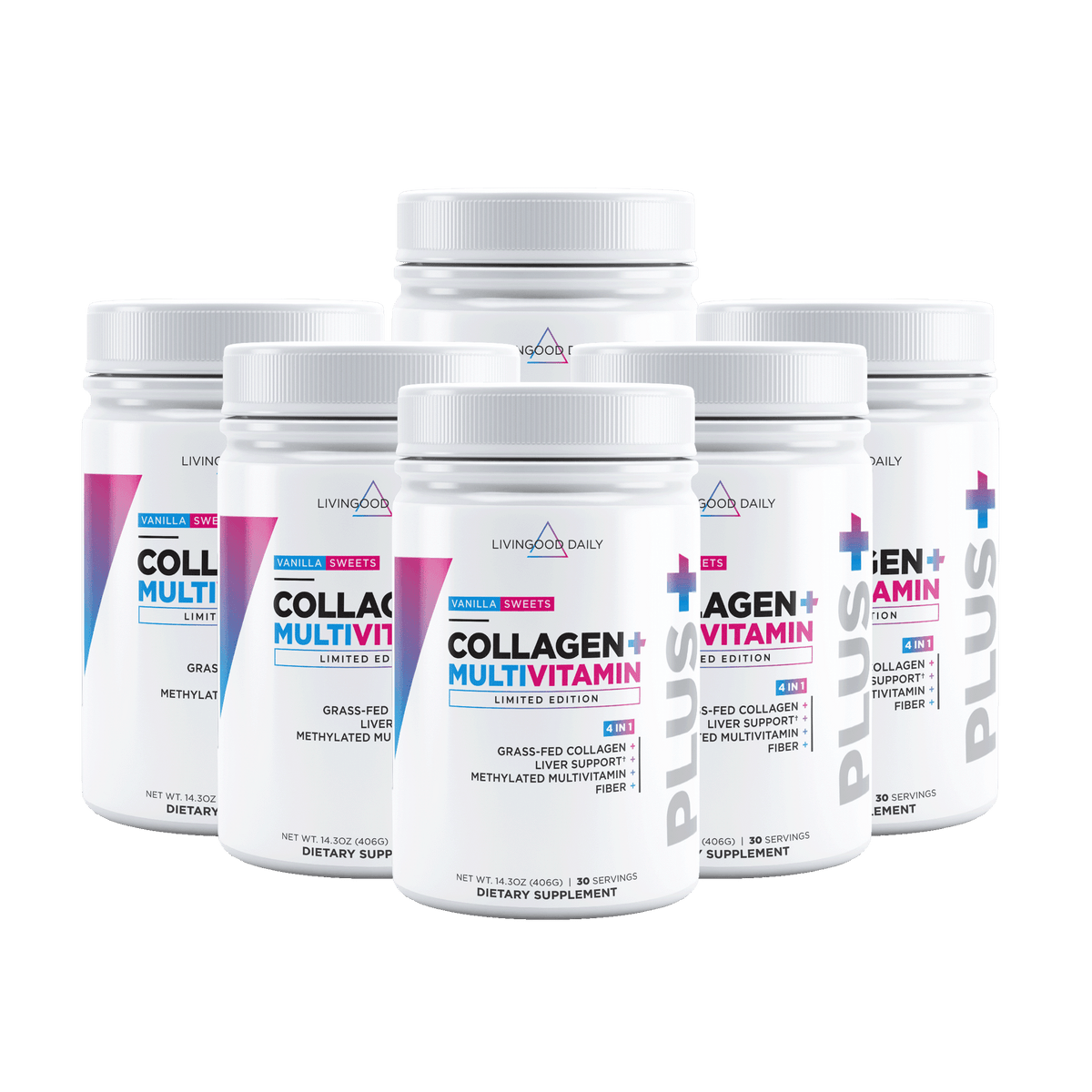 Livingood Daily Collagen + Multi (Vanilla Sweets) 6-Pack
