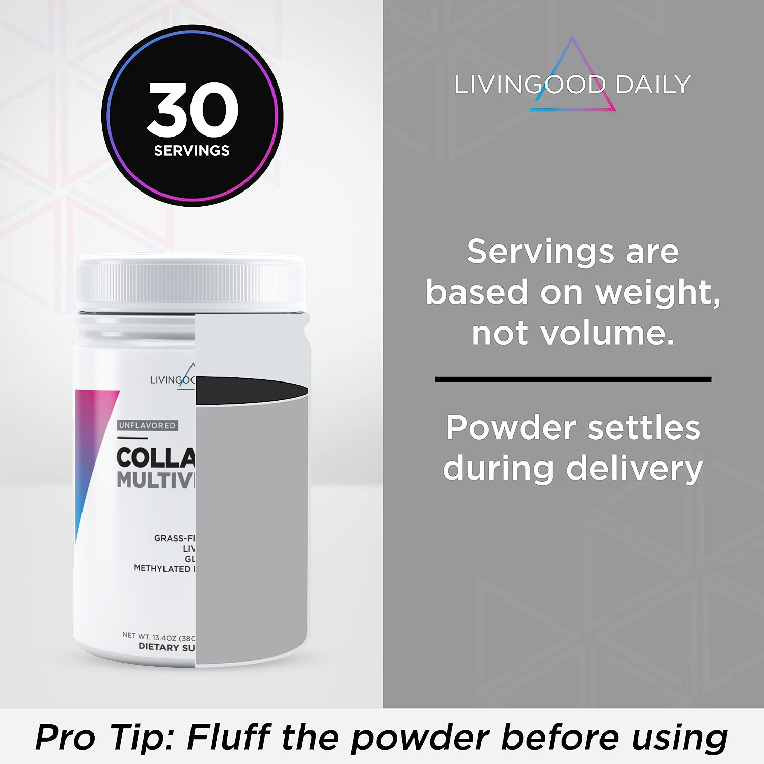 Unflavored Collagen + Multivitamin (60 Servings)