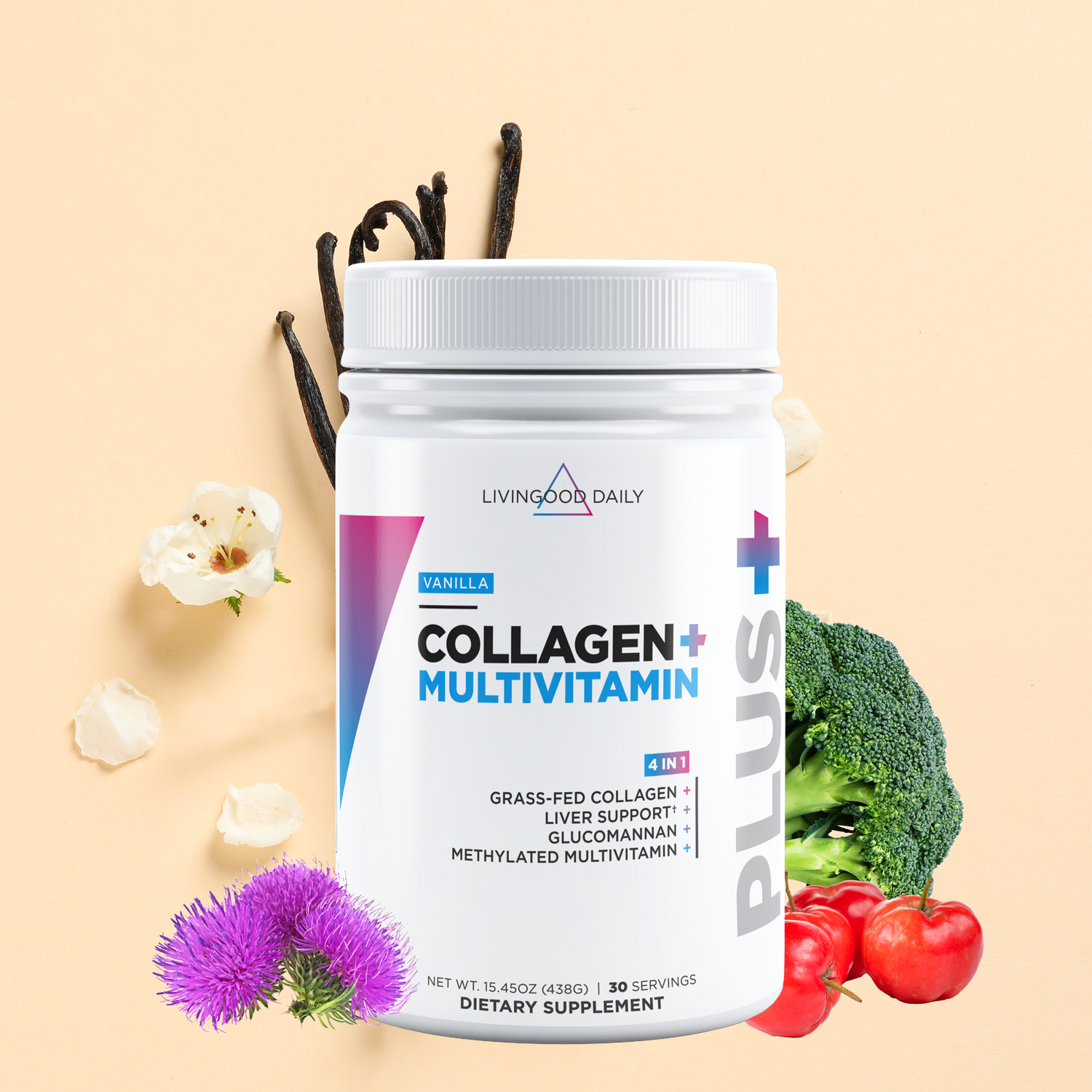 Vanilla Collagen + Multivitamin (60 Servings)