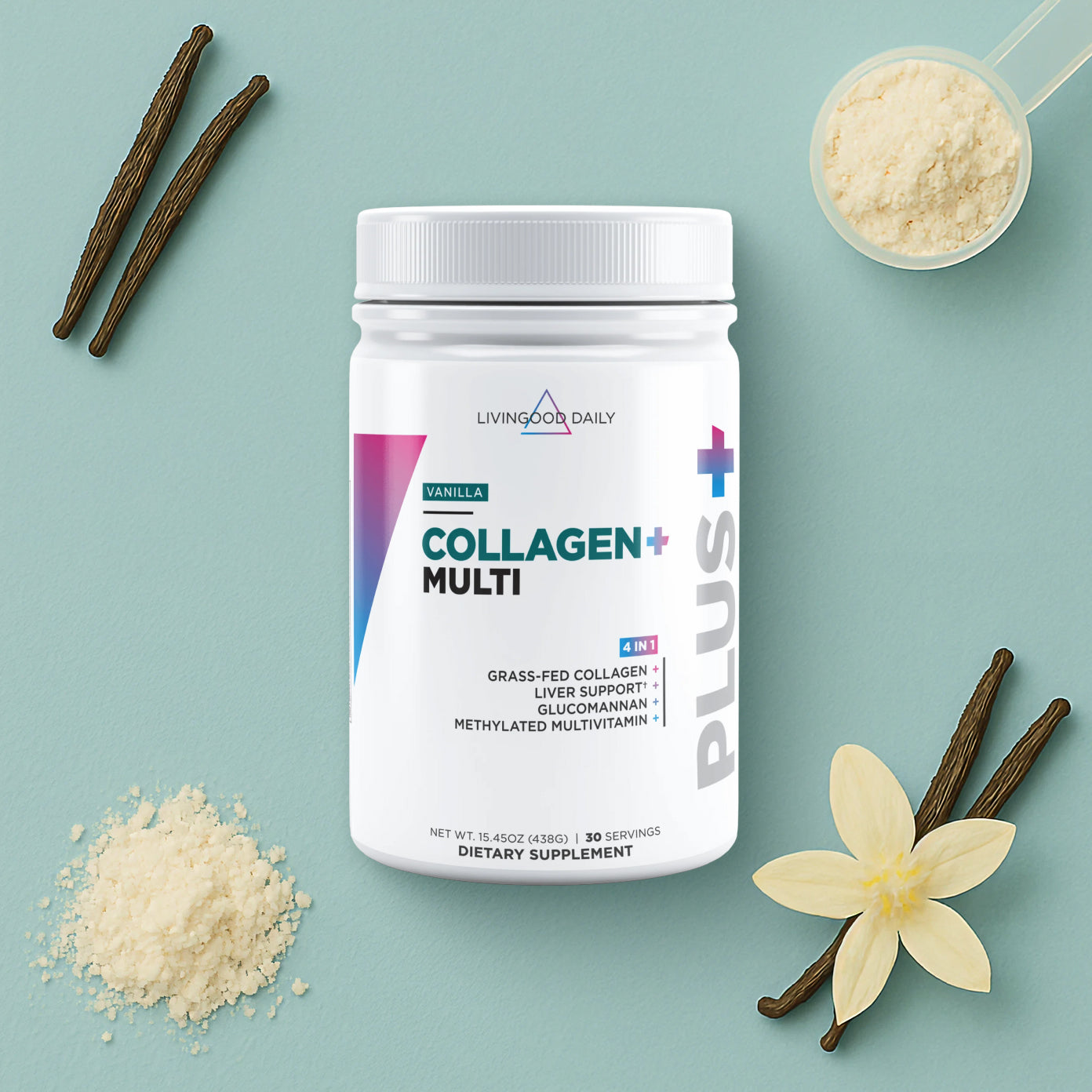 Livingood Daily Collagen + Multi (Vanilla)