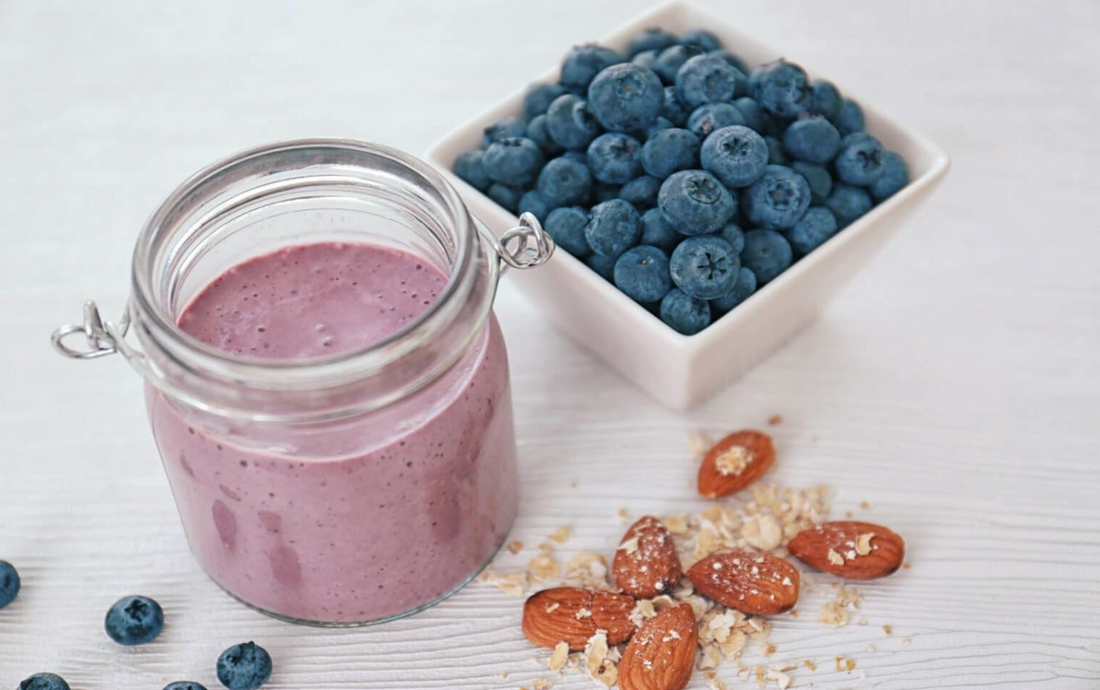 Almond Butter Blueberry Smoothie