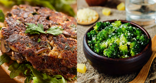 Portobello Sandwich & Roasted Broccoli