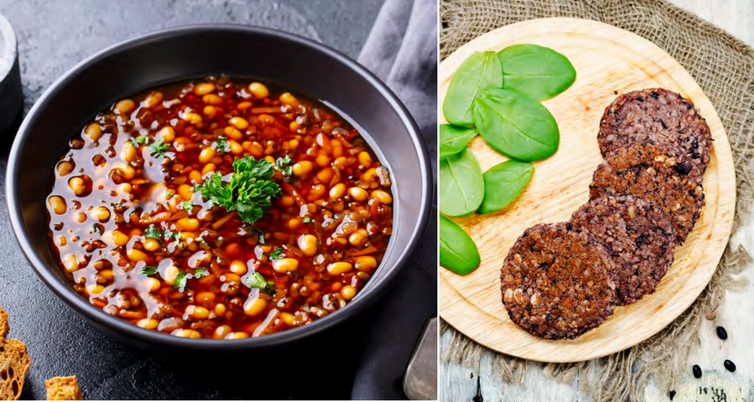 Mexican Bean Soup & Burger