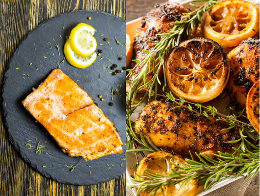 Lemon Herb Salmon/Chicken