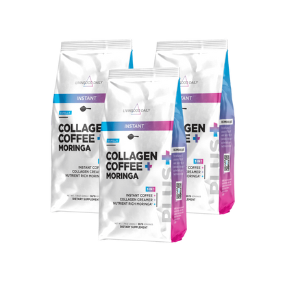 Livingood Daily Instant Vanilla Collagen Coffee + Moringa