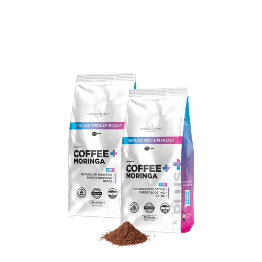 Livingood Daily Coffee + Moringa Ground Medium Roast - (2-Pack)