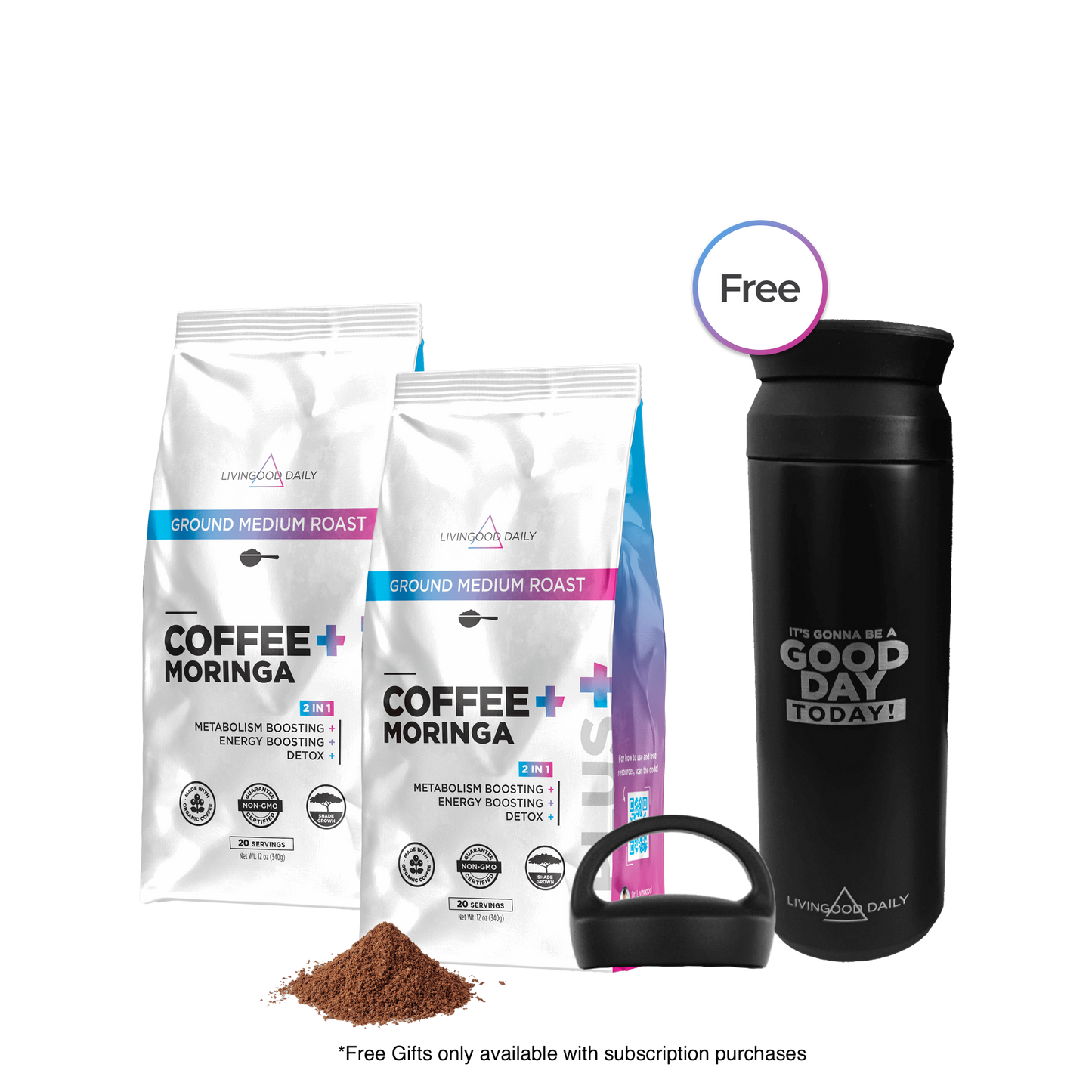 Livingood Daily Coffee + Moringa Ground Medium Roast