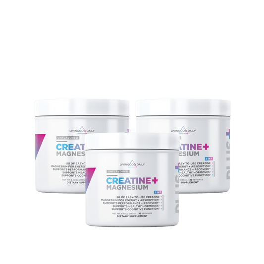 Livingood Daily Creatine + Magnesium (3 Pack)