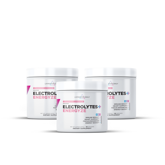 Livingood Daily Electrolytes + Energyze (Strawberry Lemonade) (3-Pack)