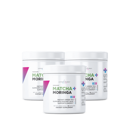 Livingood Daily Matcha + Moringa (3-Pack)