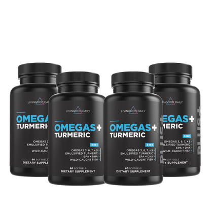 Livingood Daily Omegas + Turmeric (4 Pack)