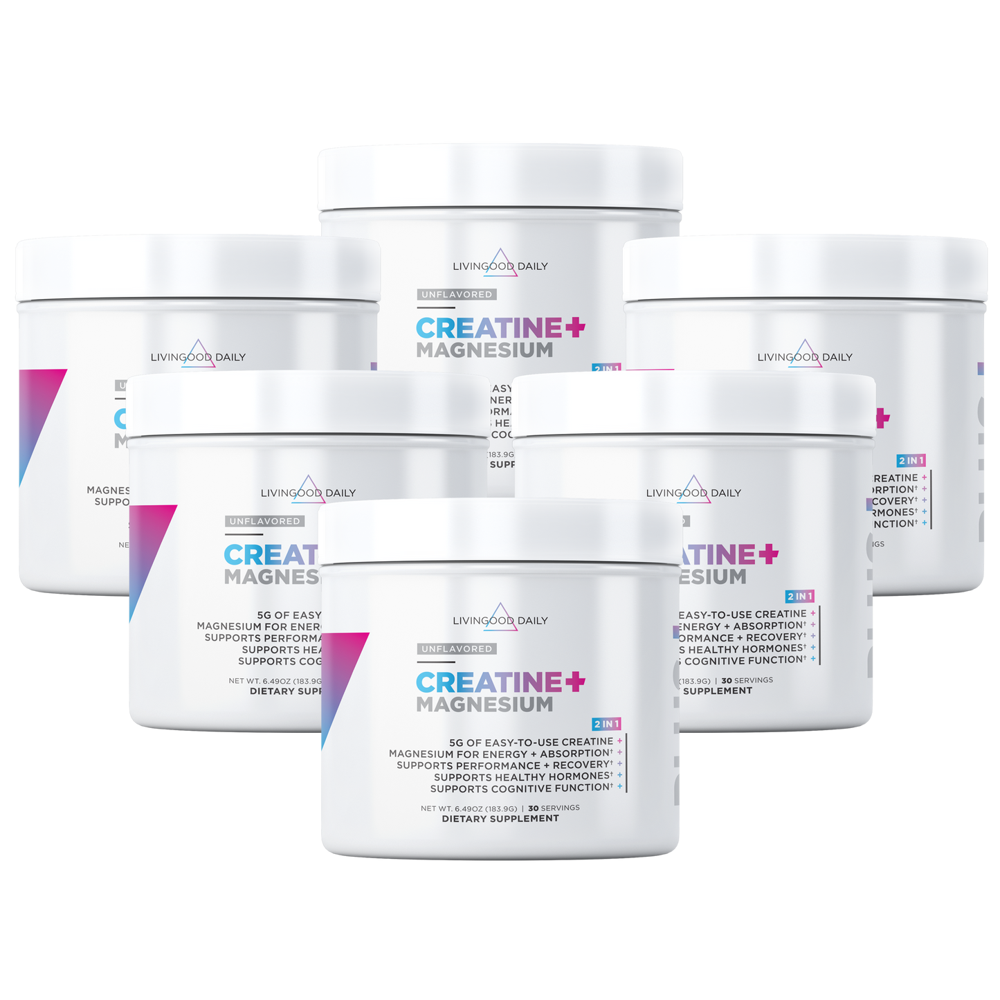 Livingood Daily Creatine + Magnesium (6-Pack)