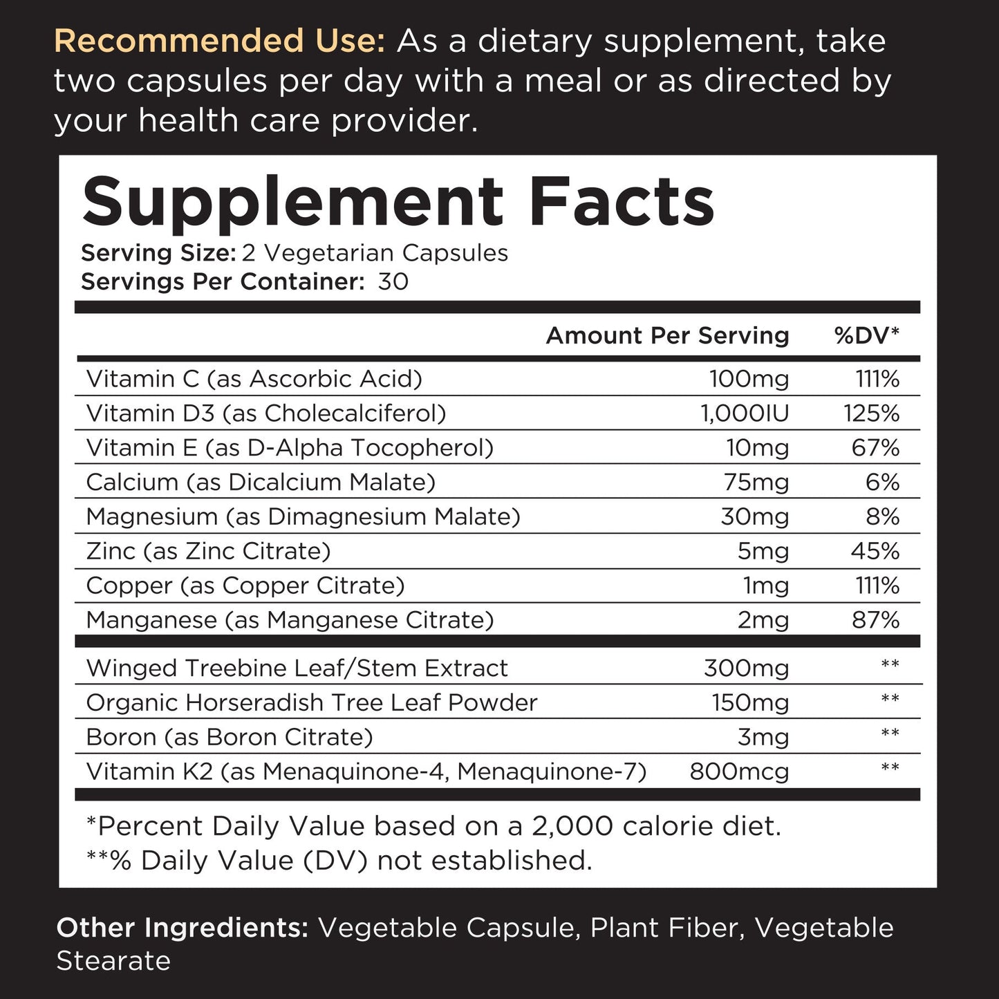 supplement-facts-label-dietary-vegetarian-capsules-vitamin-mineral-percent-daily-values