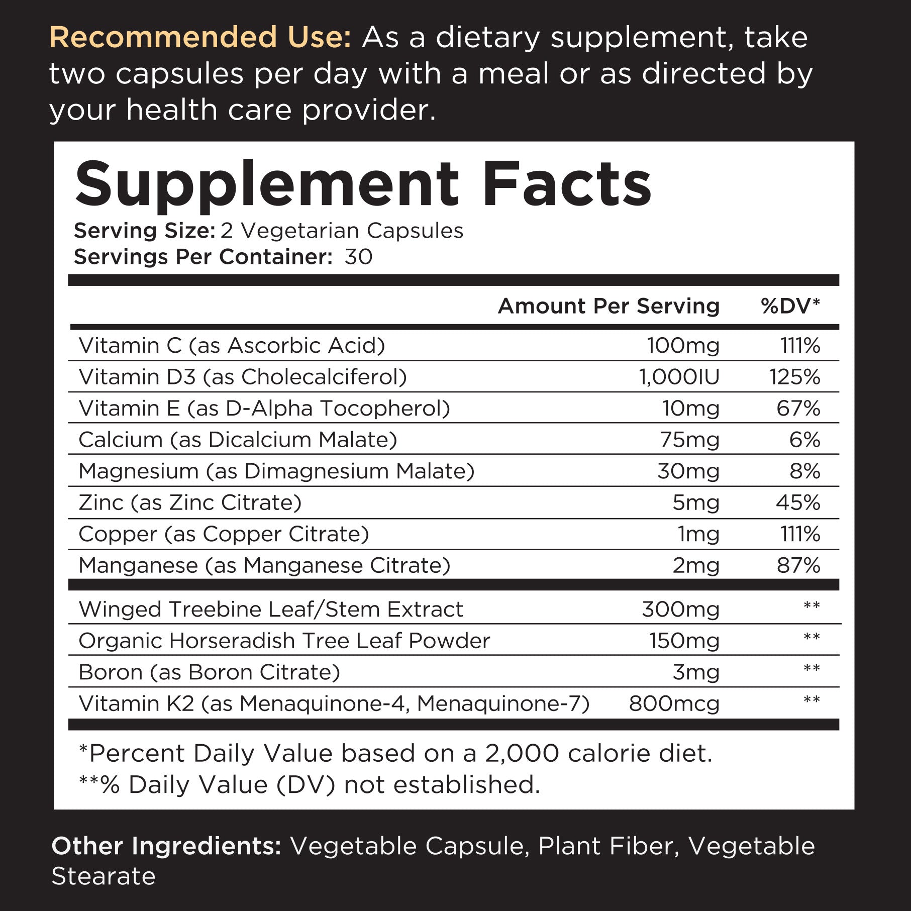supplement-facts-label-dietary-vegetarian-capsules-vitamin-mineral-percent-daily-values