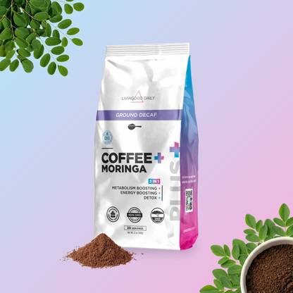 Livingood Daily Coffee + Moringa Ground Swiss Water Decaf