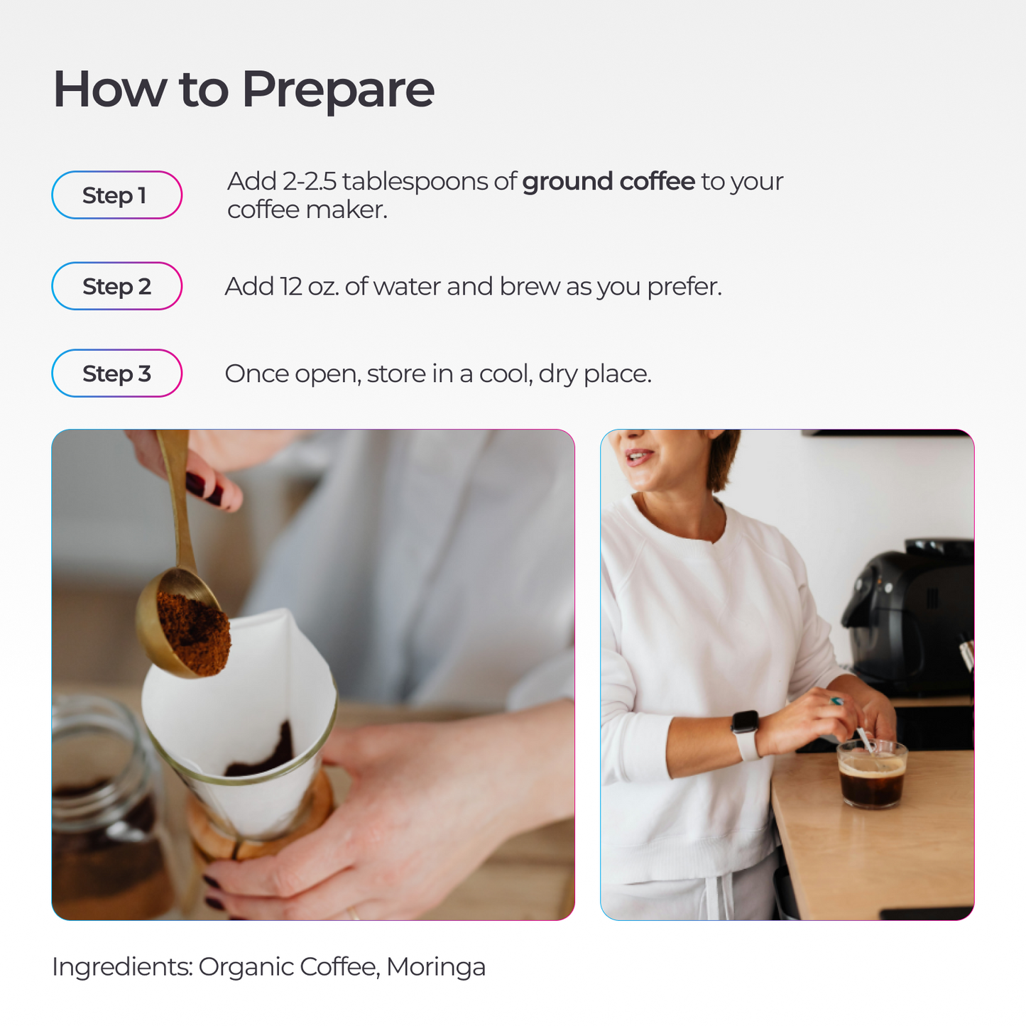 Livingood Daily Coffee + Moringa Ground Medium Roast