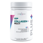Front of dietary supplement Vanilla Collagen plus Multi with 4 in 1 benefits and 30 servings