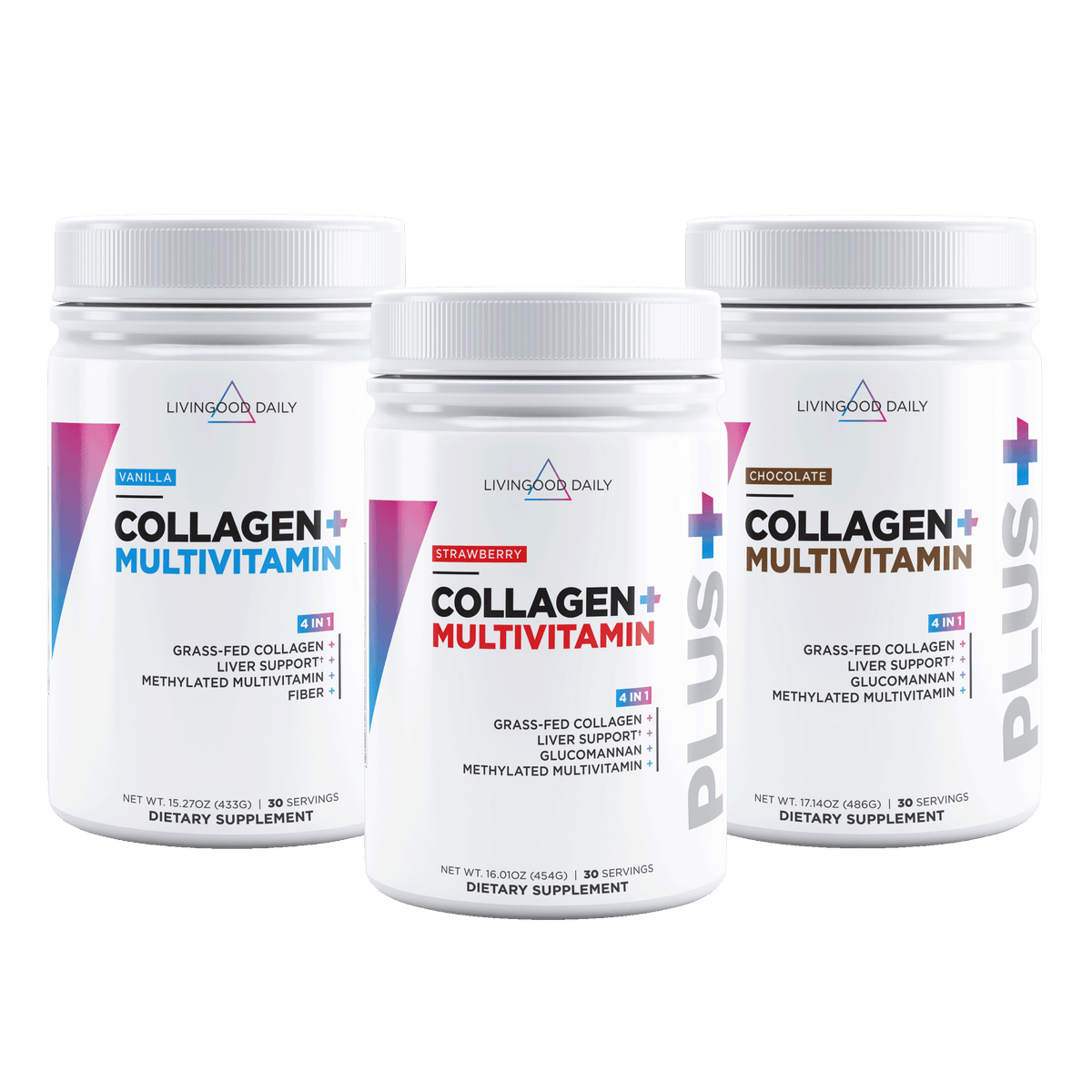 Livingood Daily Collagen + Multivitamin 3-Pack Bundle