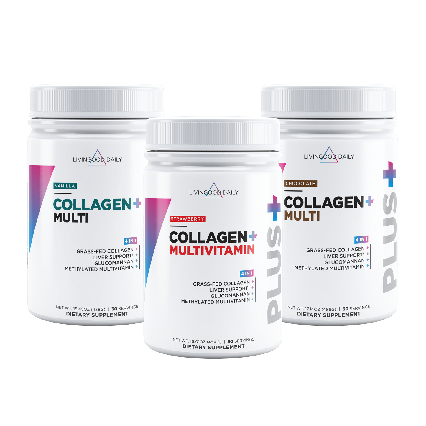Livingood Daily Collagen + Multi 3-Pack Bundle