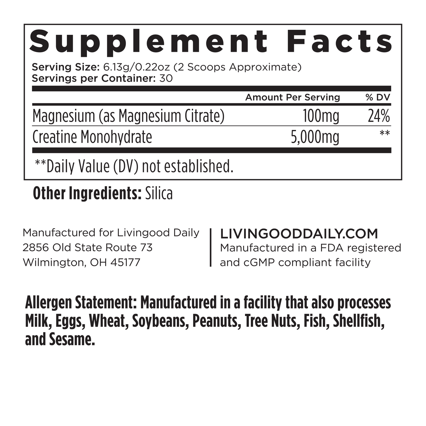 Livingood Daily Creatine + Magnesium