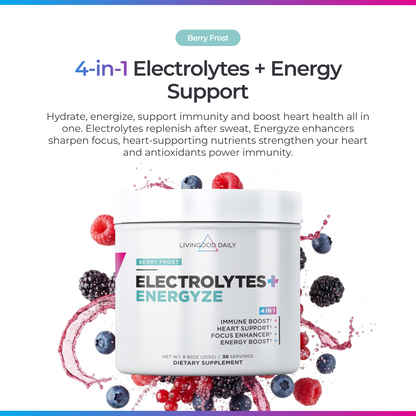 Livingood Daily Electrolytes + Energyze (Berry Frost)