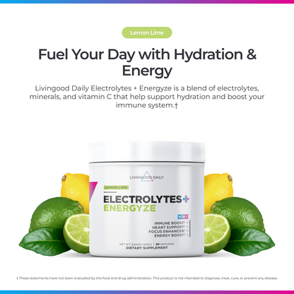 Livingood Daily Electrolytes + Energyze (Lemon Lime)