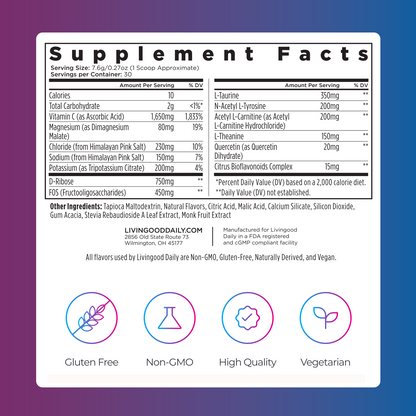 Livingood Daily Electrolytes + Energyze (Strawberry Lemonade)