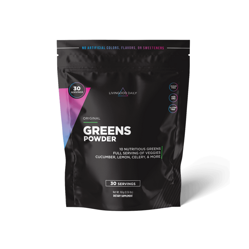 Livingood Daily greens powder dietary supplement package