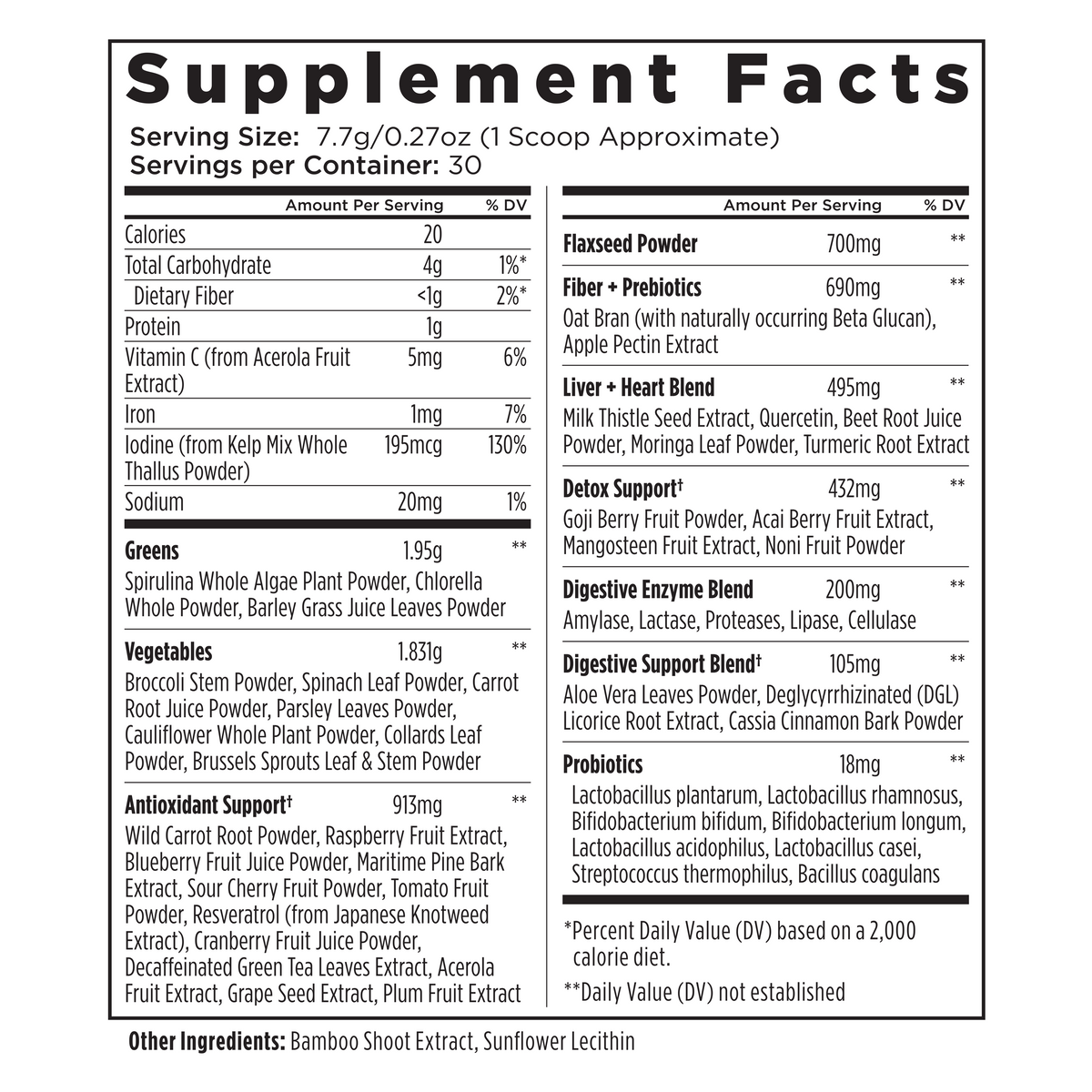 Livingood Daily Greens Superfoods (Unflavored)