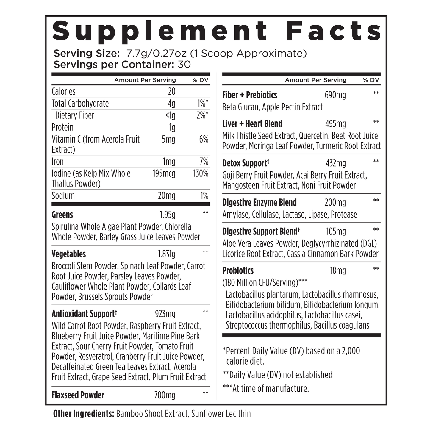 Livingood Daily Greens + Superfoods (Unflavored)