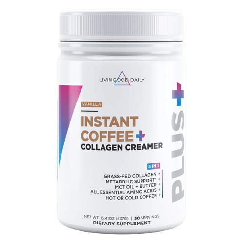 Vanilla Instant Coffee Collagen Creamer Dietary Supplement Jar