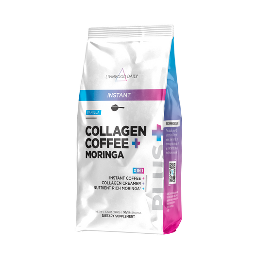 Livingood Daily Instant Vanilla Collagen Coffee + Moringa