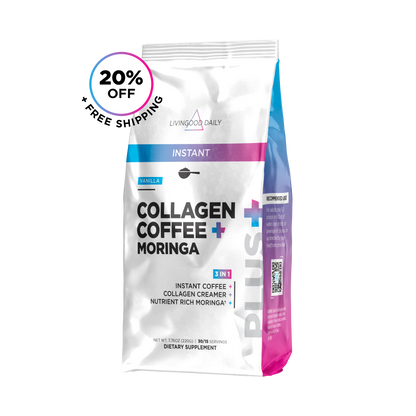Livingood Daily Instant Collagen Coffee + Moringa (Vanilla) - 1 Pack