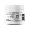 Unflavored electrolyte powder supplement container with essential minerals and QR code.