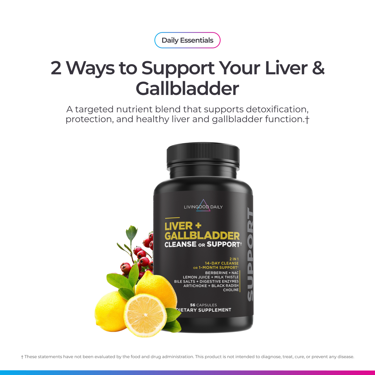 Livingood Daily Liver + Gallbladder Cleanse or Support