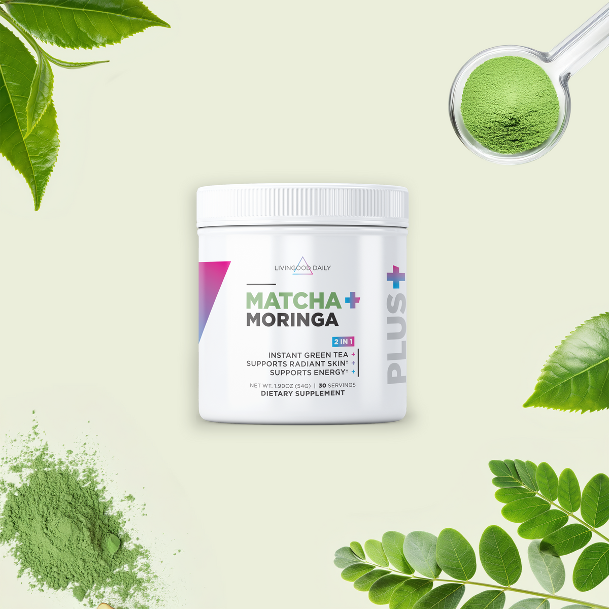 Livingood Daily Matcha + Moringa