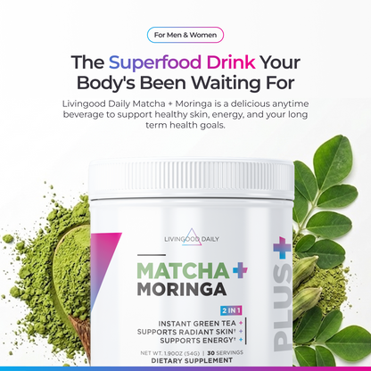 Livingood Daily Matcha + Moringa