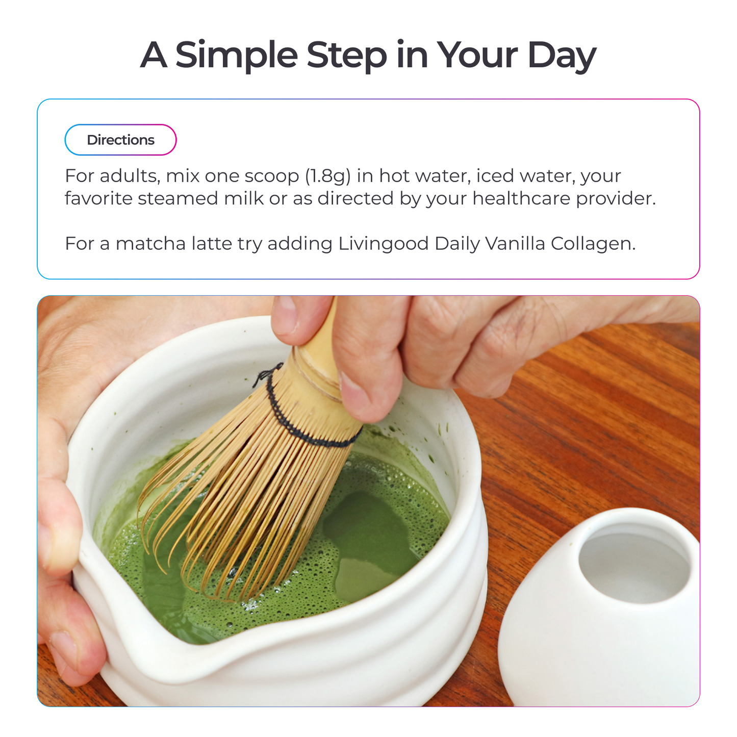 Livingood Daily Matcha + Moringa