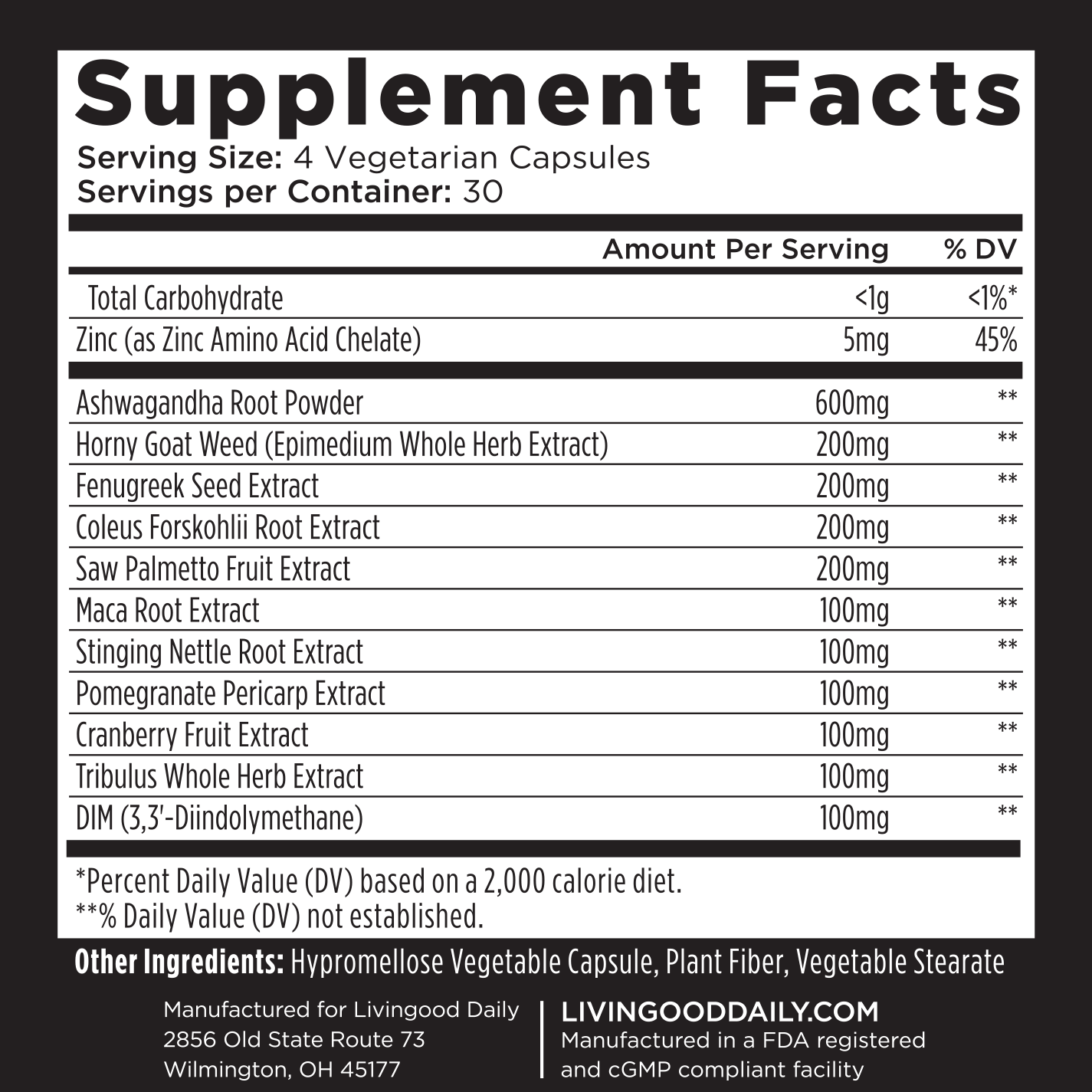 Livingood Daily Men's Hormone Support