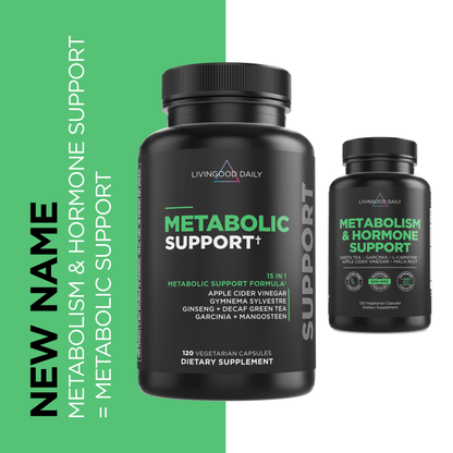 Metabolic Support Hormone Dietary Supplement Bottles Vegetarian Capsules