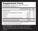 Supplement Facts label showing serving size, servings per container, and nutritional information for various minerals and ingredients.
