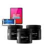 electrolyte powder supplements with e-book and smartphone displaying health app