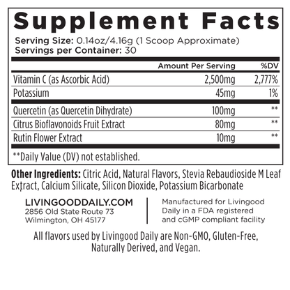 Livingood Daily Vitamin C + Quercetin