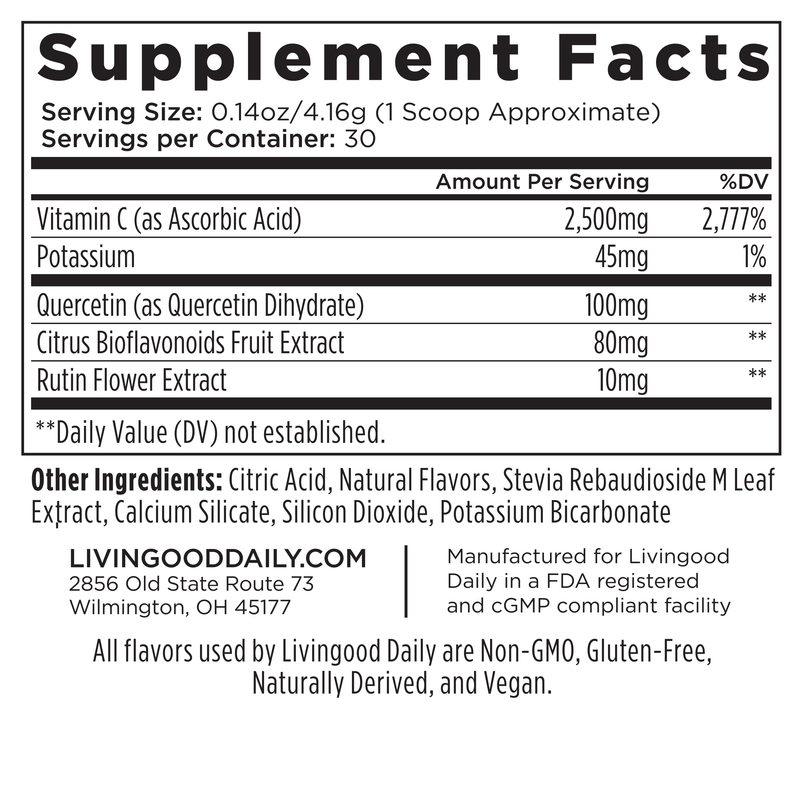 Livingood Daily Vitamin C + Quercetin