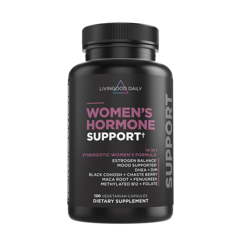 Women's Hormone Support supplement bottle from Livingood Daily