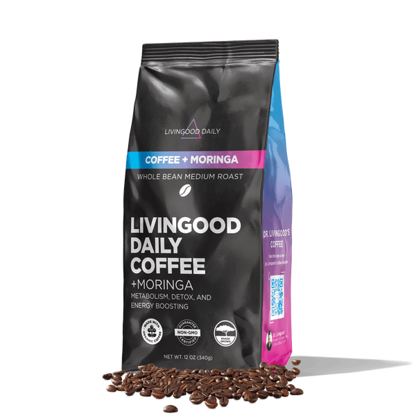 Livingood Daily Coffee + Moringa Whole Bean Medium Roast